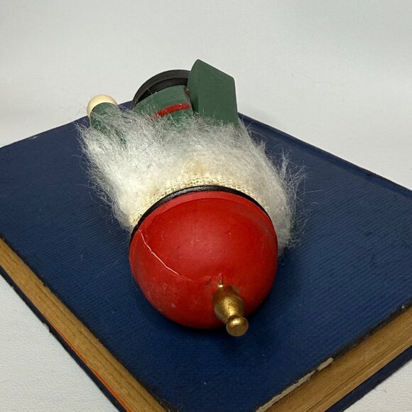 Vintage 5" Wooden Chubby Nutcracker Soldier Figurine Christmas Decor - Picture 5 of 6